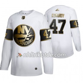 New York Islanders Trikot Leo Komarov 47 Adidas 2019-2020 Golden Edition Weiß Authentic - Herren